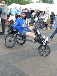 Peter van Burk on his BerkelBike